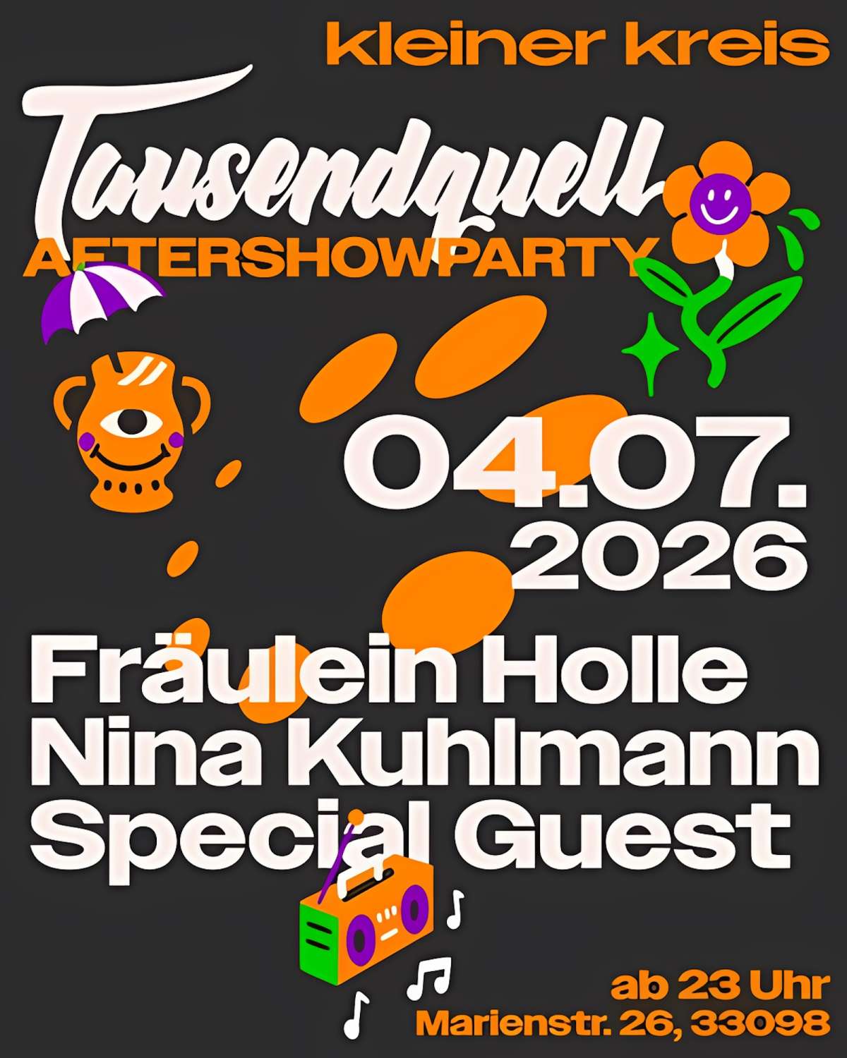 Großes Bild schließen! Tausendquell Aftershow Party