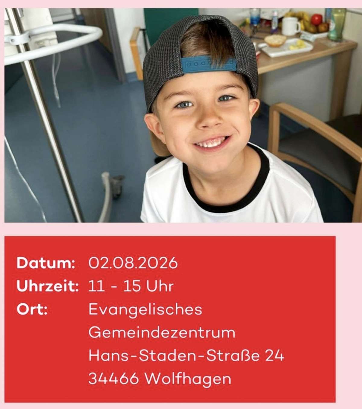 DKMS-Registrierungsaktion für 6-jähigen krebskranken Milan & Andere am 2. August in Wolfhagen