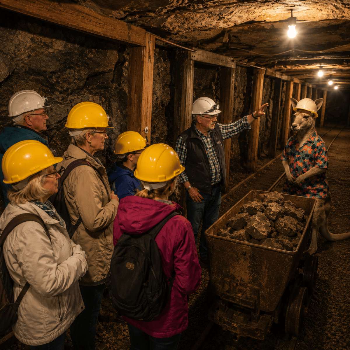Führung im Besucherbergwerk Goldhausen