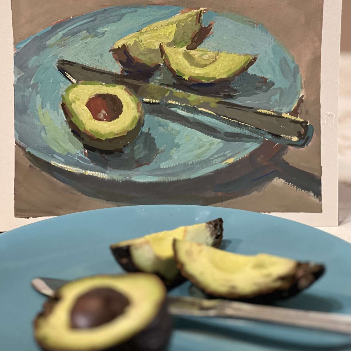 Großes Bild schließen! Einführung ins Gouache mit dem Stillleben (Tag 1/3)