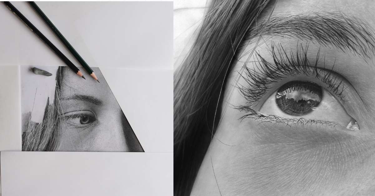 Großes Bild schließen! (Hyper-) Realistisches Zeichnen - Portrait intensiv (Tag 1/3)