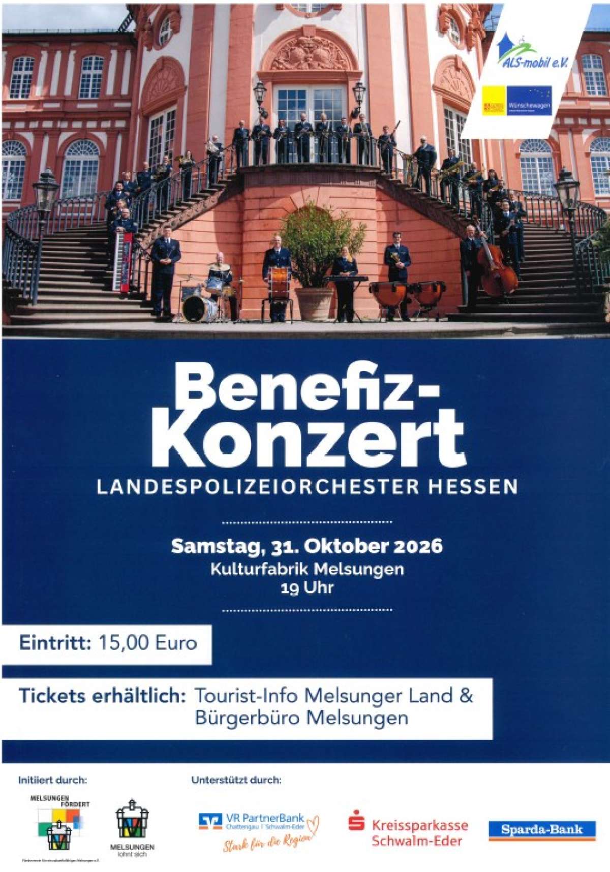 Großes Bild schließen! Benefizkonzert mit dem Landespolizeiorchesters Hessen
