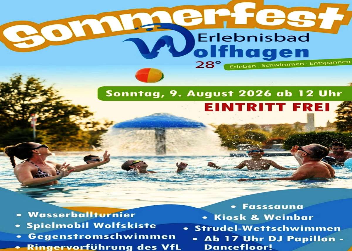 Großes Bild schließen! Sommerfest im Erlebnisbad Wolfhagen