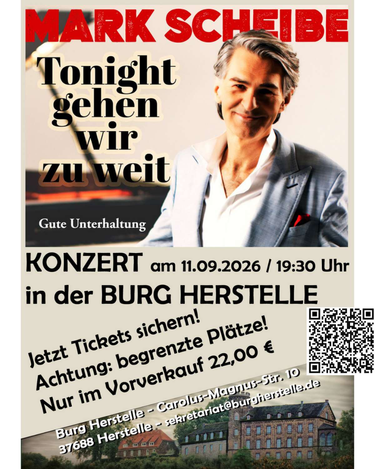 Großes Bild schließen! Solo-Konzert am Steinway: Tonight gehen wir zu weit!