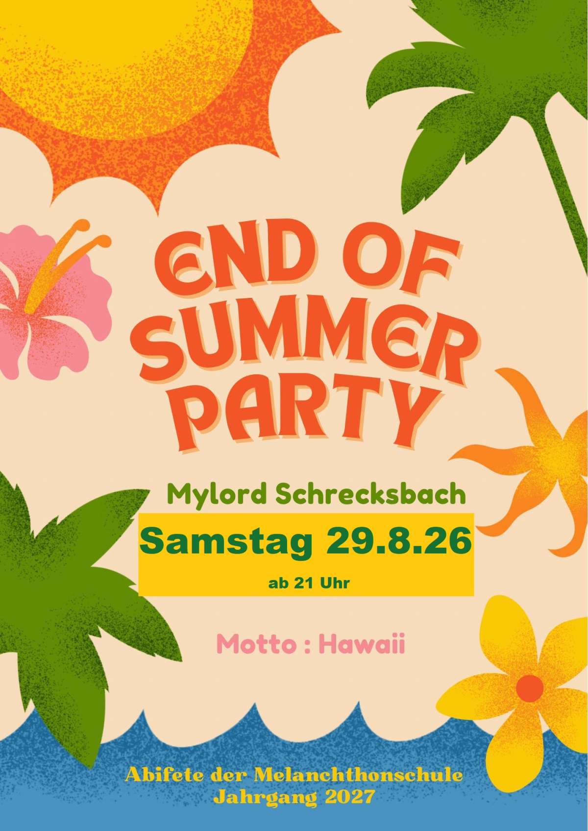 Großes Bild schließen! End Of Summer Party Motto Hawaii