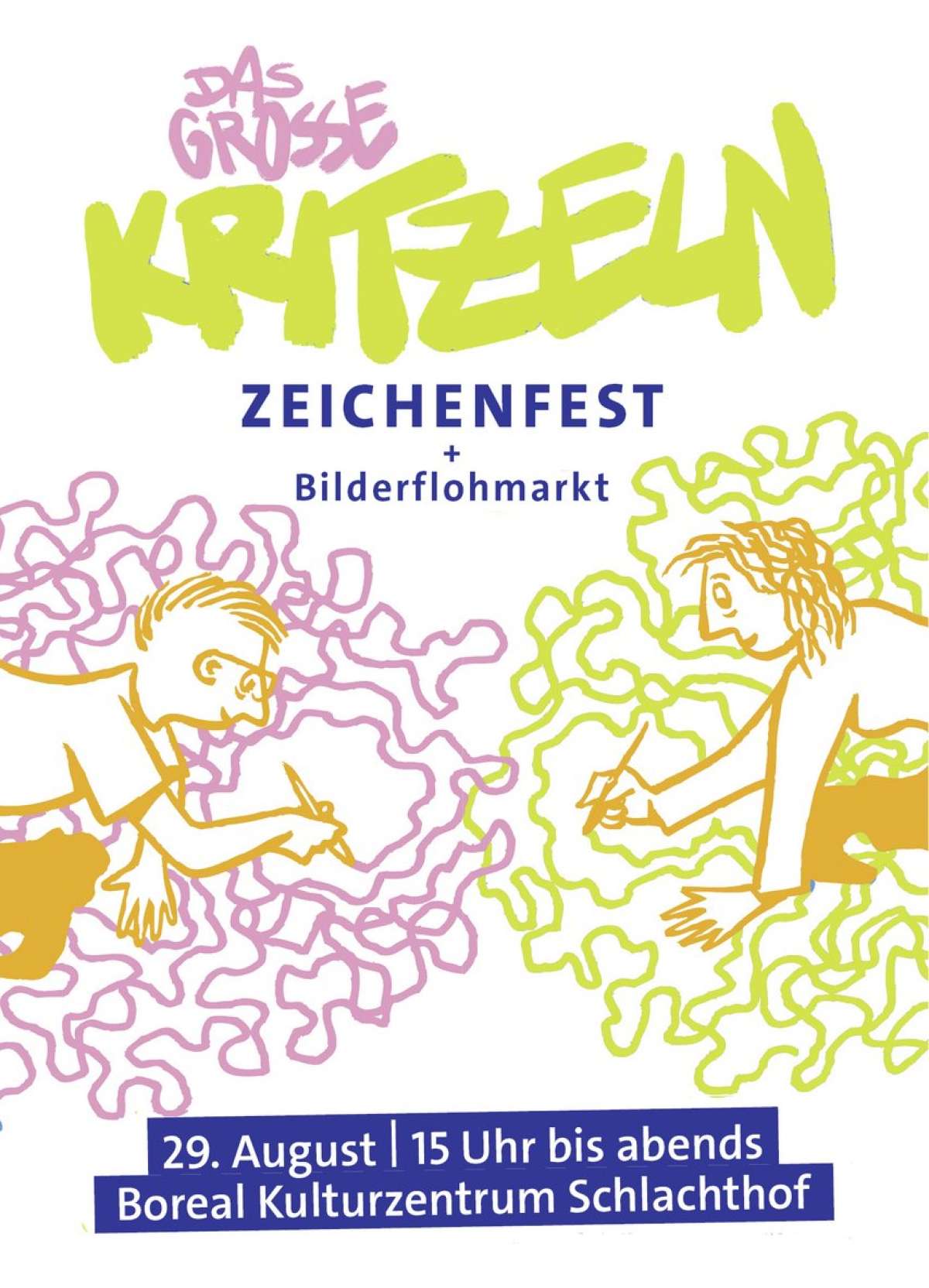Großes Bild schließen! Das große Kritzeln - Zeichenfest im Boreal