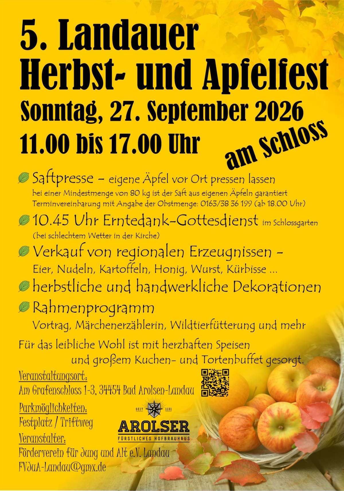 Großes Bild schließen! 5. Landauer Herbst- und Apfelfest