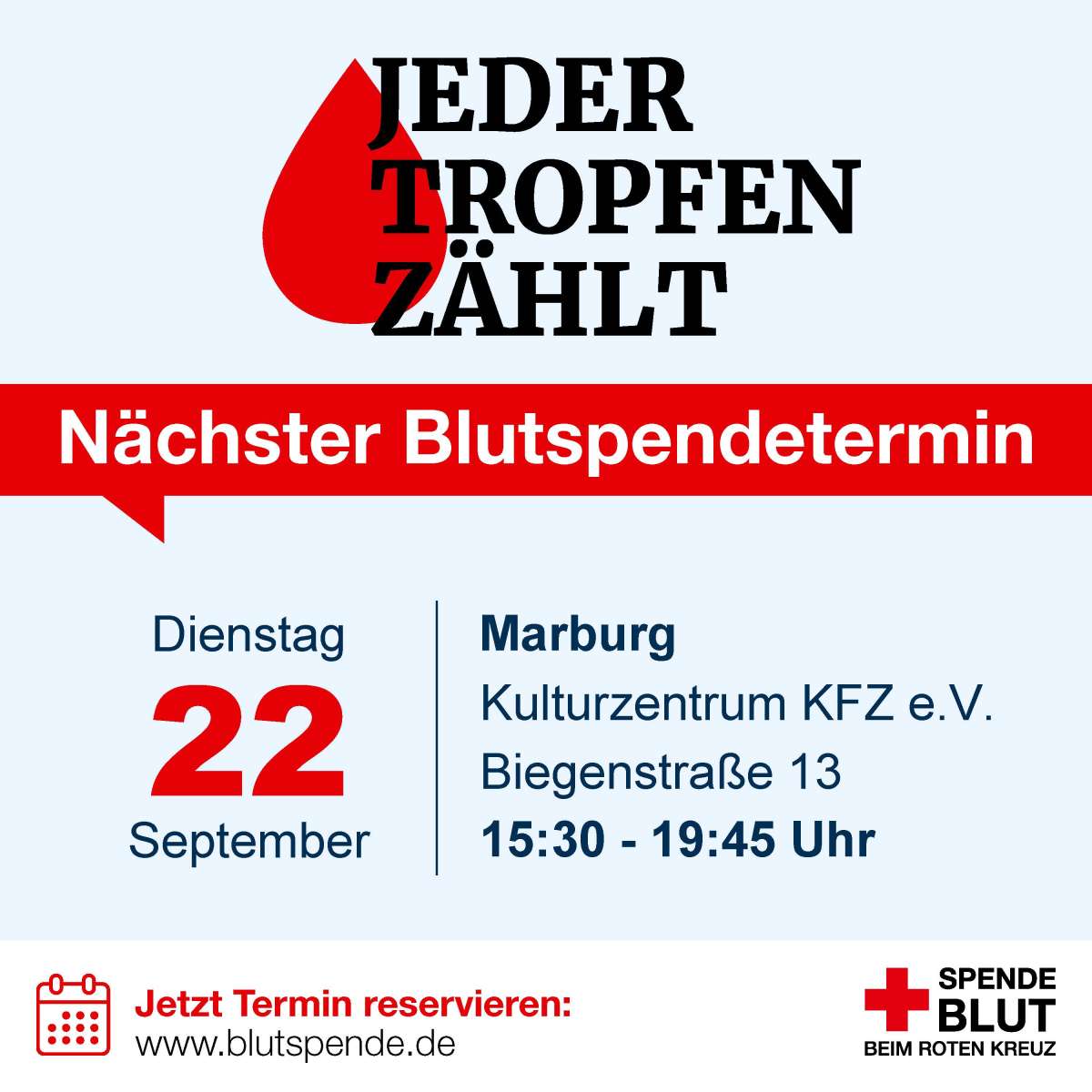 Großes Bild schließen! DRK-Blutspende im KFZ - mit kostenloser Food Truck Aktion als Dankeschön für die Spendenden