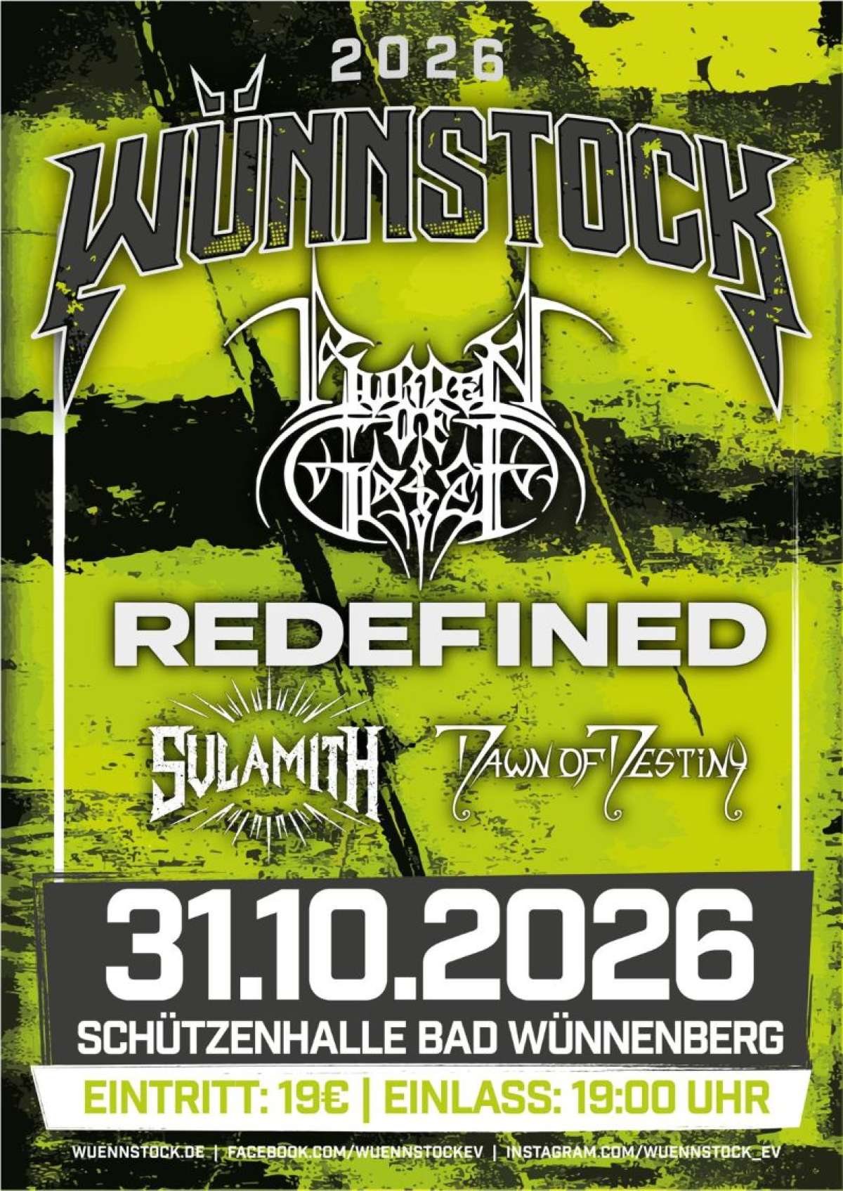 Wünnstock Festival – Burden of Grief, Redefined, Dawn of Destiny, Sulamith