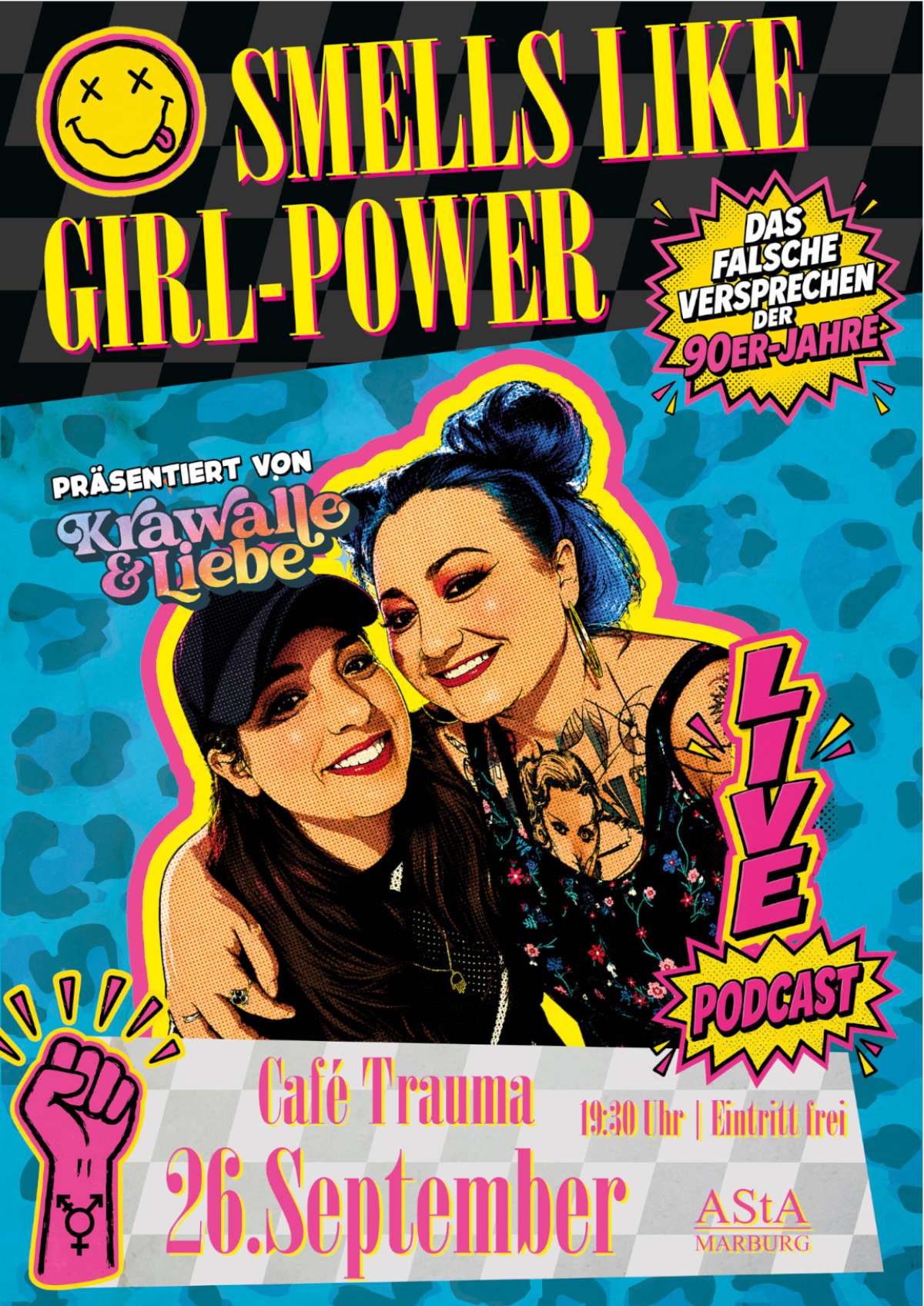 Lesung ' Krawalle & Liebe ' Smells like Girl-Power - Das falsche Versprechen der 90er-Jahre – Diana Ringelsiep & Sabrina Waffenschmidt