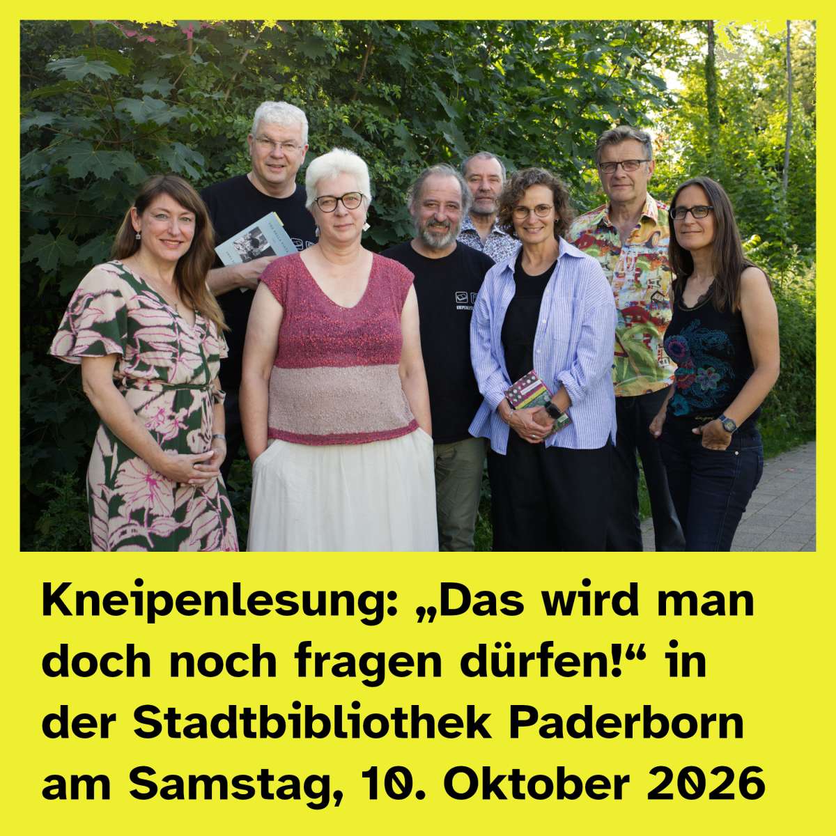 Kneipenlesung: Das wird man doch noch fragen dürfen! – Kneipenlesungsteam