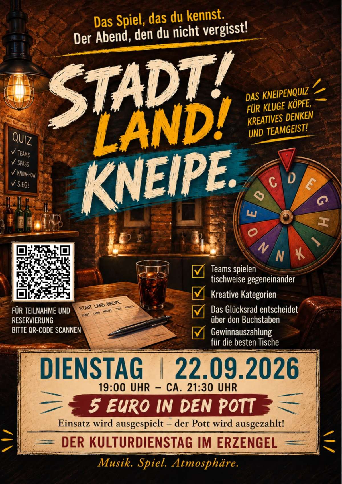 Stadt! Land! Kneipe. - Das Spiel, das du kennst. Der Abend, den du nicht vergisst!