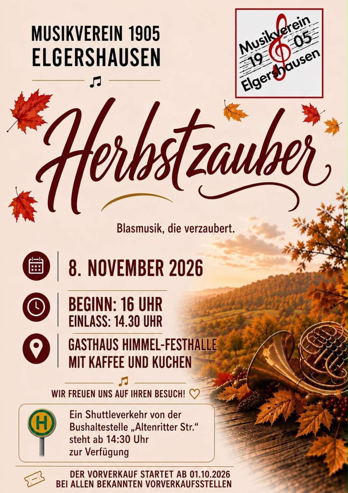 Konzert Herbstzauber – Musikverein 1905 Elgershausen